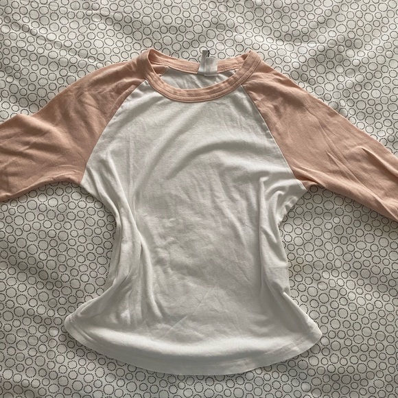 H&M Tops Dusty Pink Baseball Tee Poshmark